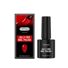 Red Jelly Nail Polish Lasting Qui Drying Transparent Jelly Red