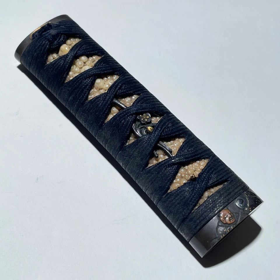 Mango Tsuka para Tanto, 人物図縁頭 Persona Fuchikashira, Edo original antiguo Foto 2 de 4