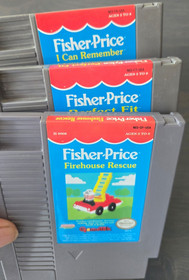 NES Nintendo Fisher Price LOT - I Can Remember + Perfect Fit + Firehouse Rescue