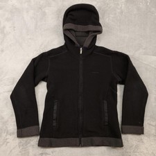 Patagonia Jacket Womens Medium Black Synchilla Arctic Fleece Hood Full Zip Warm