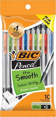 Xtra-life Mechanical Pencil, Clear Barrel, Medium Point (0.7mm), 10-count, Packa