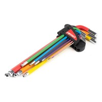 InbusschlüSsel Set FüR Fahrrad/Auto Amio 04299 Extra Lang Kugelkopf S2 9Tlg Bunt