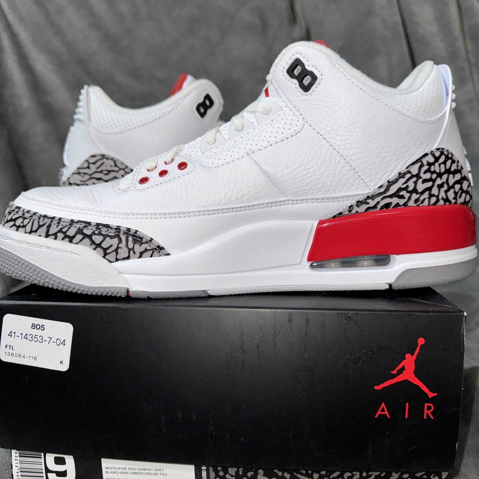 Nike Air Jordan 3 Size 9 Hall of Fame Edition 136064-116 Brand New thumbnail 5