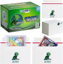 100 Pack Shell Mailer Trading Card Envelopes by Hobby Armor, 7" x 4.35" Trading