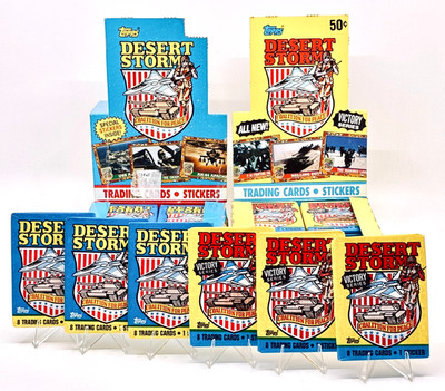 1991 Topps Desert Storm 1st + 2nd Series Sealed (6) Six Packs Lot COA / Victory