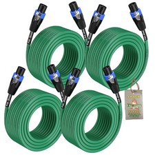 50FT Speakon Cables FAT TOAD 4 PACK Speaker Cords  Twist Lock Connector Plug