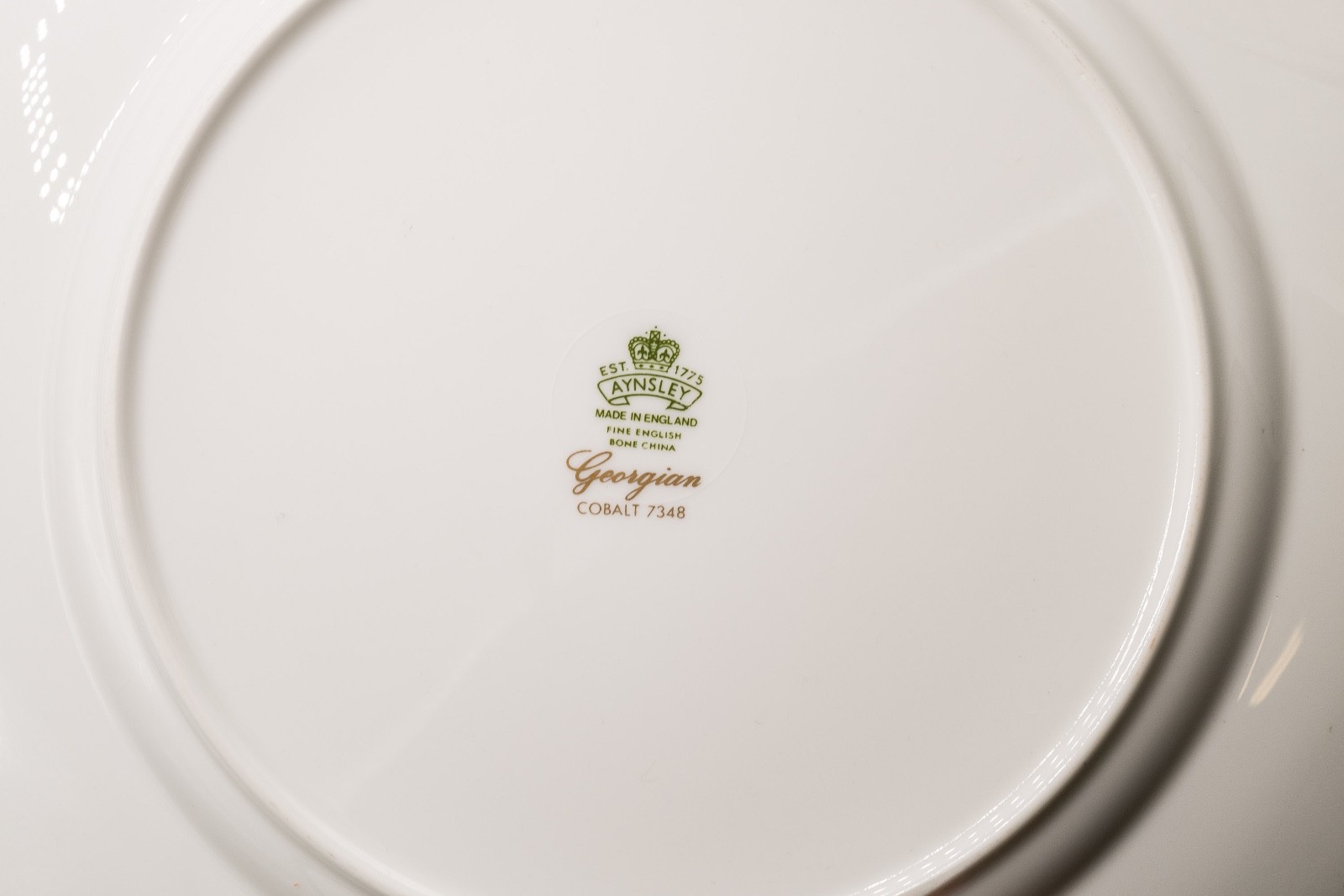 Aynsley Georgian Cobalt Blue Dinner Plates Set of 11 -10 1/2" -FREE USA SHIPPING