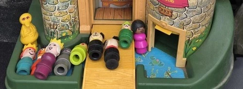 VTG Fisher Price Lot Of 10 Sesame Street Little People Bert Big Bird Oscar