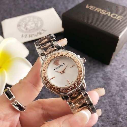 Versace 31mm Quartz Watch - Classic Alloy Wristband with Box
