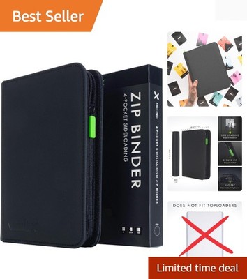 4 Pocket Trading Card Zip Binder, 160 Cards,  Exo-Tec Album Material, 20 Side...