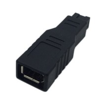CERRXIAN FireWire IEEE 1394 Type A 400 6 Pin Female to 1394 B 800 black