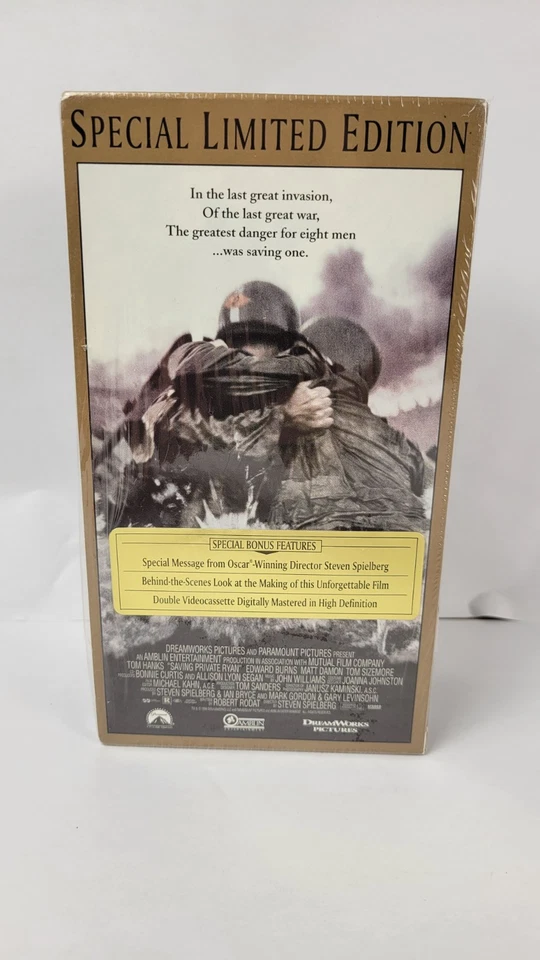Saving Private Ryan VHS 2-кассетный набор - специальный ограниченный выпуск -- совершенно новый запечатанный - Изображение 3 из 4
