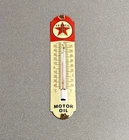 VINTAGE 12” TEXACO PORCELAIN THERMOMETER SIGN CAR GAS OIL MOTORCYCLE