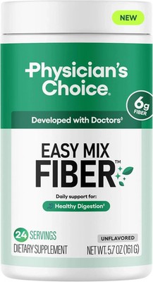 Physician's CHOICE Easy Mix Fiber for Digestive Health & Regularity - No Grit, S