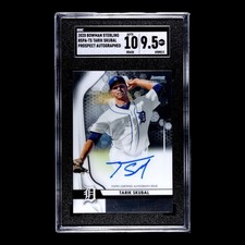 2020 Bowman Sterling Tarik Skubal  SGC 9.5 AUTO 10 POP 2 - Detroit Tigers
