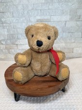 Vintage Dakin Teddy Bear Plush Brown Red Ribbon Stuffed Animal 9 Classic Cute