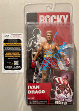 Dolph Lundgren Signed Autographed NECA Rocky IV Ivan Drago Figure JSA Certified