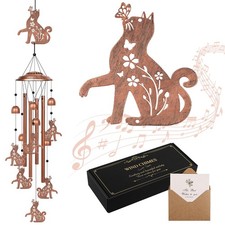 Wind Chimes for Outside, 35" Cat Gifts for Women Mom Wife Metal Memorial Wind...