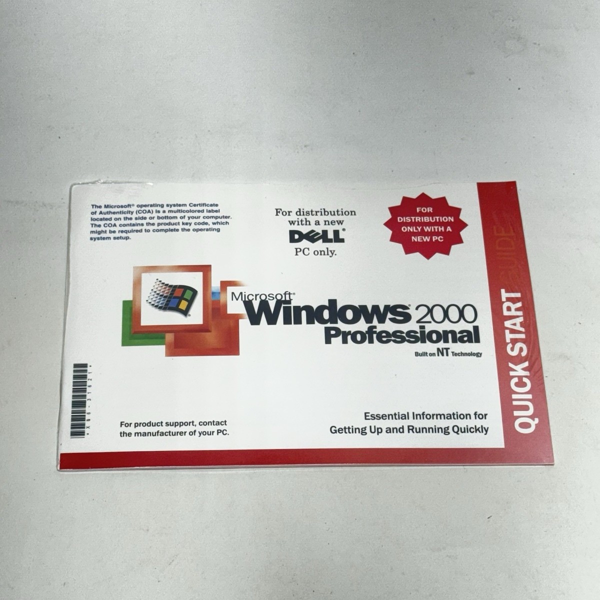 Vintage MICROSOFT WINDOWS 2000 Professional W/Key NEW NOS | eBay