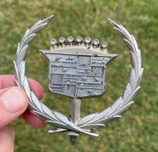Vgt Original Cadillac Chrome Hood Emblem Ornament 1970s- 1980s