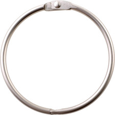 Brushed Nickel Shower Curtain Rings, Set of 12  Effortless Gliding, Fits Standa