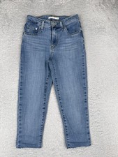 Levis Jeans Womens 26 Medium Wash 721 High Rise Skinny Stretch Denim READ ME