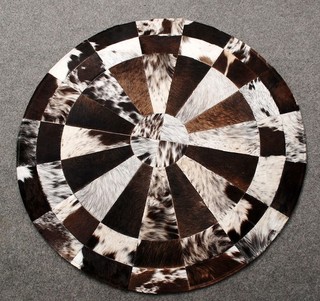 Cowhide Round Patchwork Carpet Handmade Cowhide Carpet (36"x36")Home Décor 57
