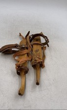 Patins à glace hollandais vintage garçon marron sangle réglable taille US 4/23