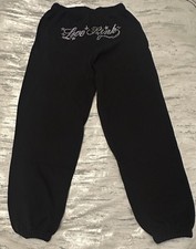 NWT Victoria's Secret Pink Bling Campus Fleece Sweatpants Joggers Black Diamante