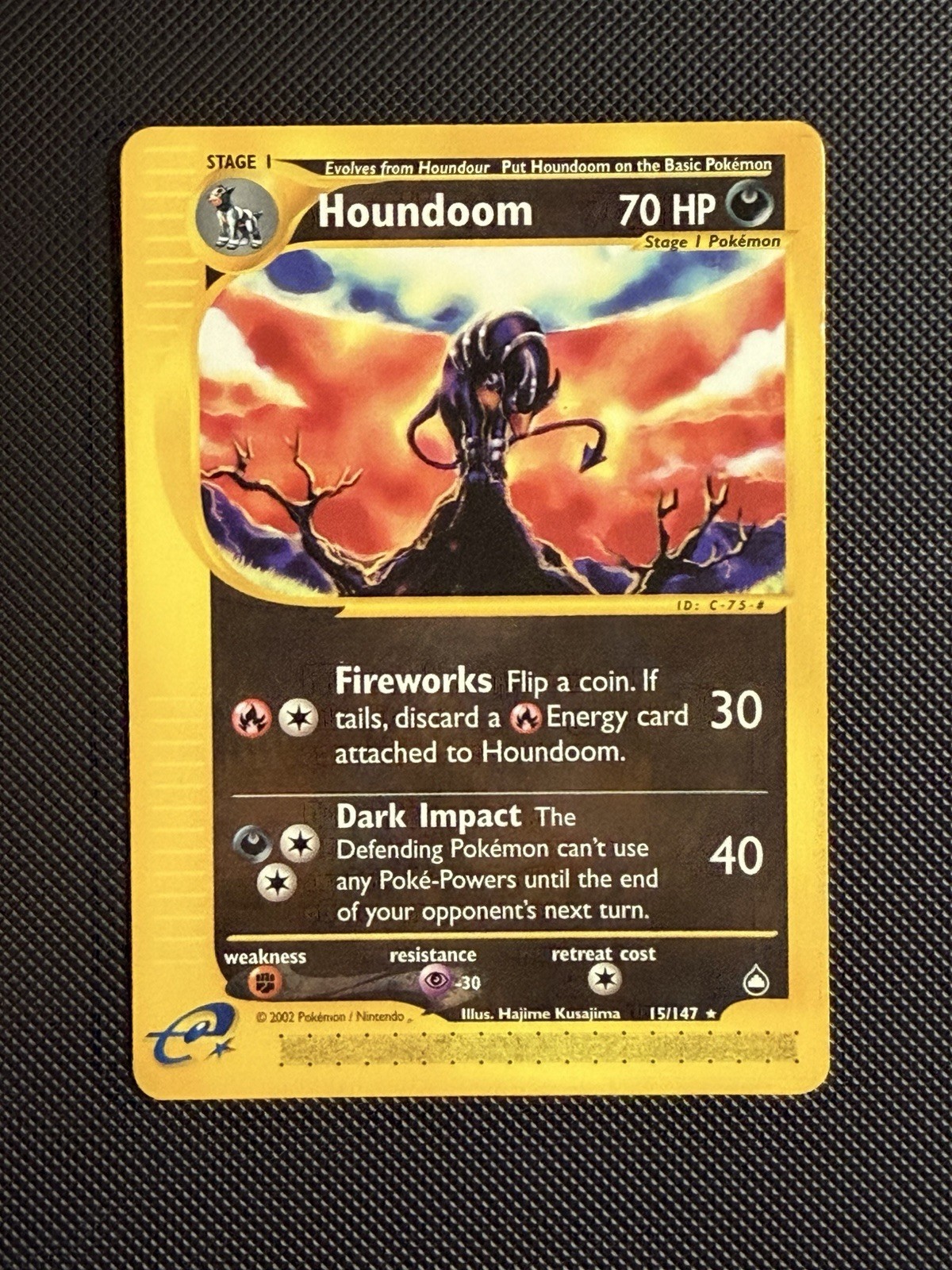 Pokemon TCG - Houndoom - 015/147 Aquapolis Rare Regular - LP