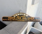 Vintage 1930s Original 30" AUTO PARTS STORE 30" DISPLAY SIGN Gas Oil Speed Shop