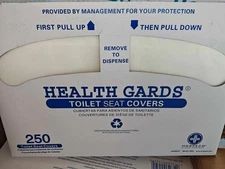 Health Gards Toilet Seat Covers 4 pack ,Half-Fold,Pack of 250