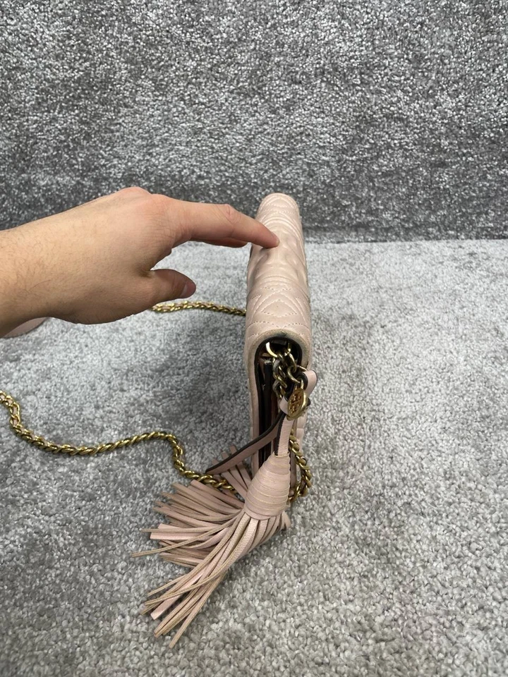 Bandolera Tory Burch Carteras Mujer Cuero Rosa Fleming Cremallera Ranuras para Tarjetas Cadena Foto 3 de 4