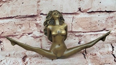 VINTAGE FEMALE NUDE BRONZE STATUE SCULPTURE SIGNED BY THE ARTIST PATOUE ARTWORK