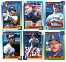 Lot Of (6) 1990 Topps Baseball Cards - Seattle Mariners