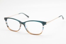 NEW NICOLE MILLER BARNELL C01 BLUE BROWN GOLD AUTHENTIC EYEGLASSES 57-15