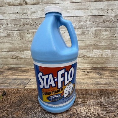 Sta-Flo Concentrated Liquid Starch 64 Fl Oz Bottle For Laundry & Crafts New Open