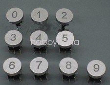 6 6mm 10 Numbers 0-9 Blue Led Dia 10mm Cap 12V Momentary Tact Push Button Switch