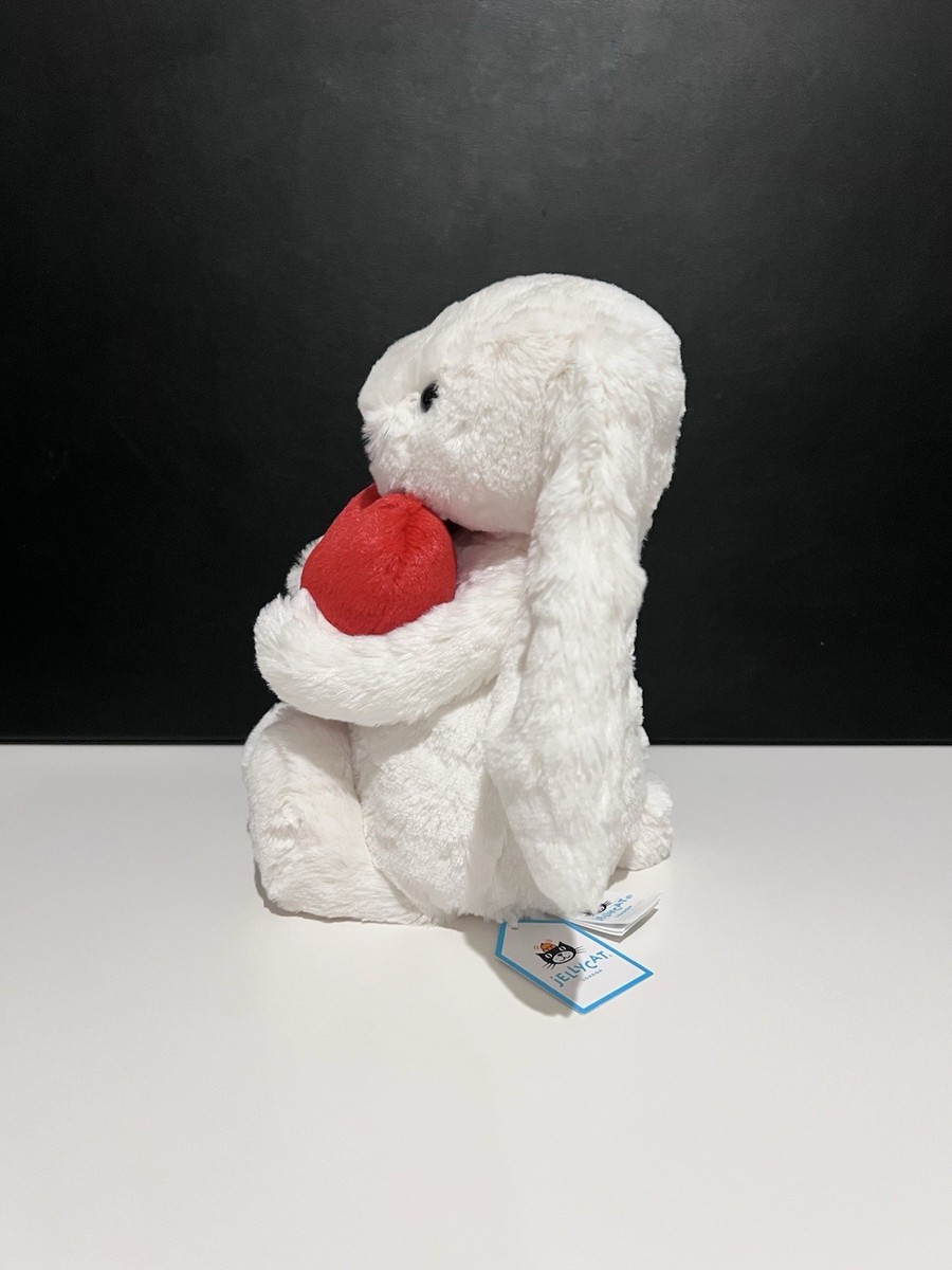 AUTHENTIC‼️ NWT Jellycat Medium Bashful Red Love Heart Bunny | eBay