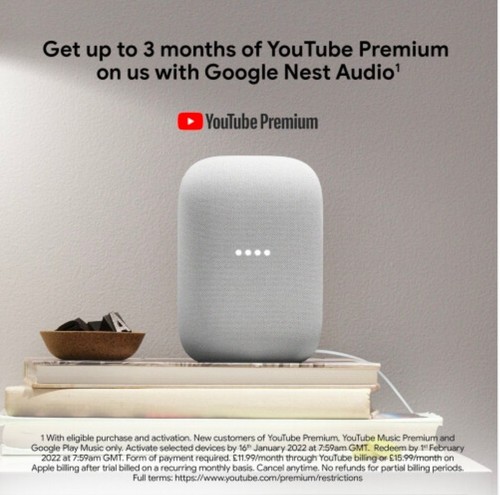 Google Nest Audio Smart Home Lautsprecher mit Google Assistant (AU Version) - Kreide - Bild 3 von 5