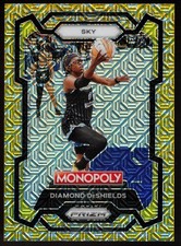 Diamond DeShields 2024 Panini Prizm Monopoly WNBA Millionaire Gold Mojo /500 #60