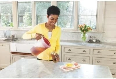 Rubbermaid Clear Pitcher, 1 Gallon, Red 128 Ounces, - Image 4 of 4