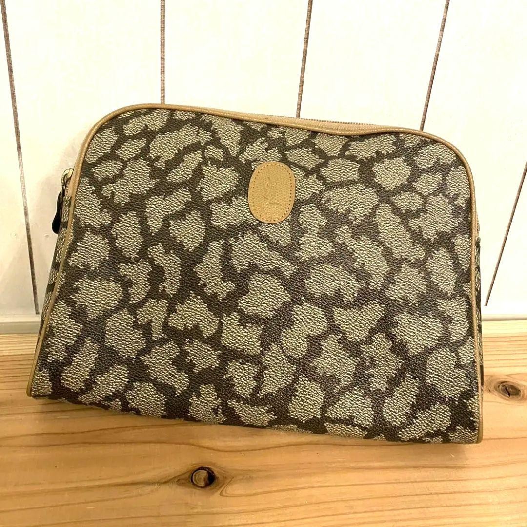 296 Yves Saint Laurent pochette pochette pochette modello giraffa pelle donna