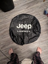 Jeep Liberty Kj For 02-07 Oem Full Sized Spare Tire Cover Black W Logo