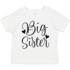 Inktastic Big Sister Girls Cute Announcement Toddler T-Shirt Sis Siblings Childs