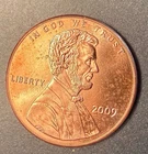 BU 2009-P Lincoln Formative Year Penny with Bootstrap Crack Die Error - L@@k