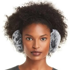 Surell Women's Faux Fur with Velvet Band Earmuffs O/S, Black 