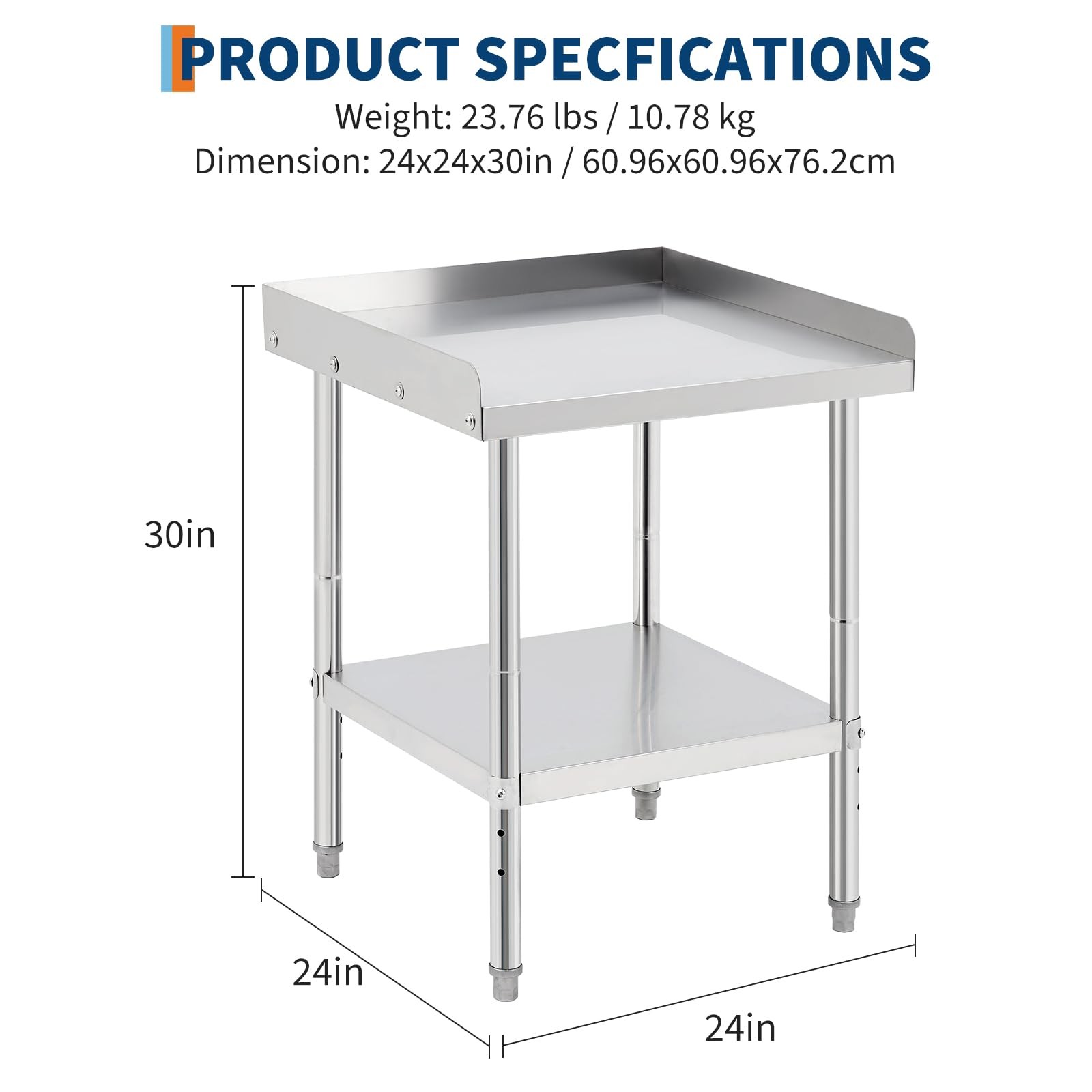 12/24/28" Stainless Steel Table Commercial Mixer Grill Heavy Equipment Stand Nsf