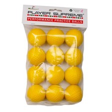 Player Supreme Yellow Foam Practice Golf Balls Available in 12 count,
