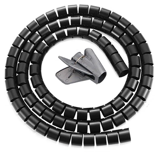 Flexible Spiral Cord Organizer Storage Line Protector Management Cable Reel4698